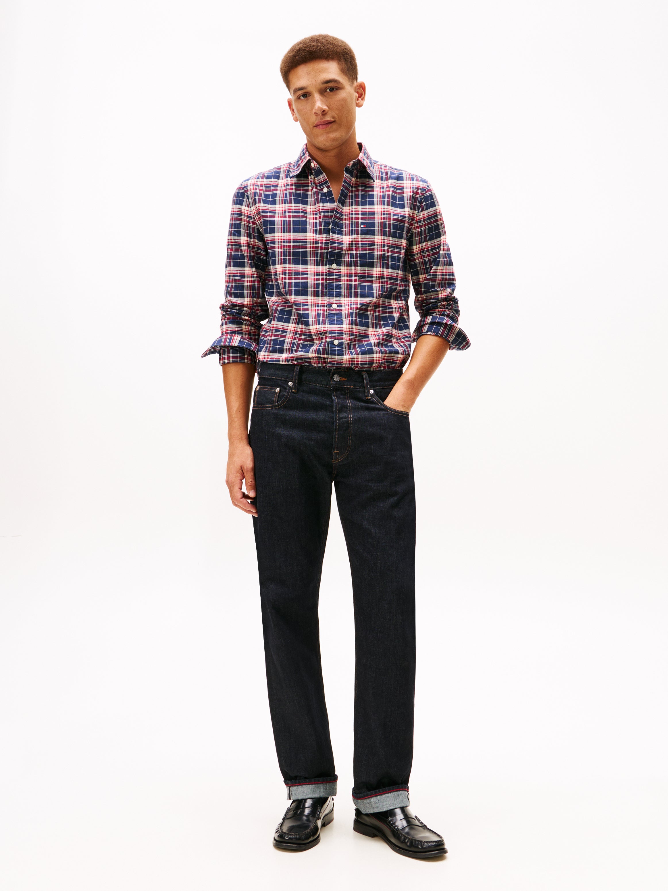 An image of the Tommy Hilfiger Oxford Heritage Plaid RF Shirt