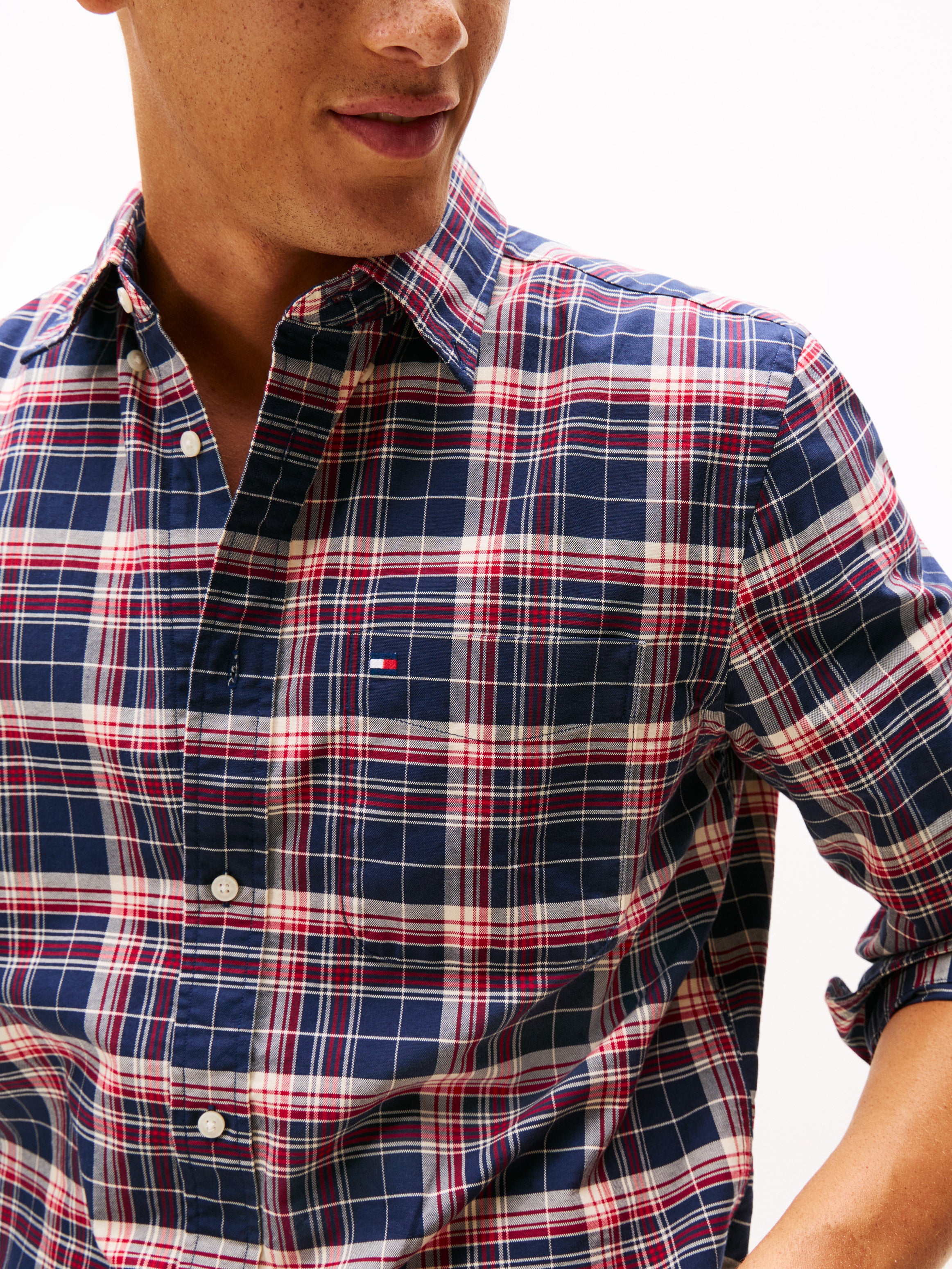 An image of the Tommy Hilfiger Oxford Heritage Plaid RF Shirt