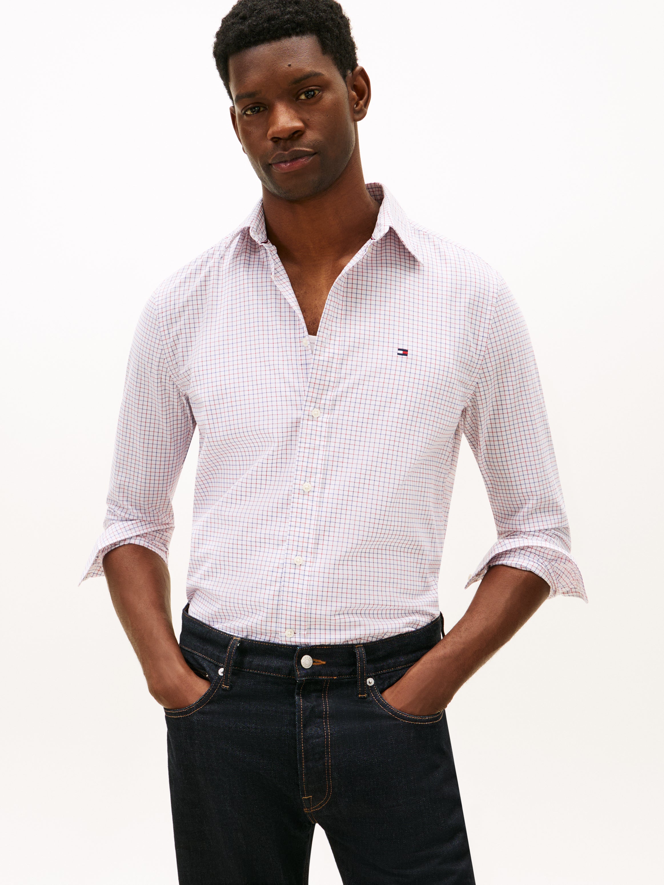 An image of the Tommy Hilfiger Core Tattersall Poplin RF Shirt