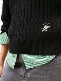 An image of the Tommy Hilfiger Relaxed Cable Knit Half-Zip Jumper