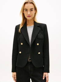 An image of the Tommy Hilfiger TH Crest Embroidery Slim Fit Blazer