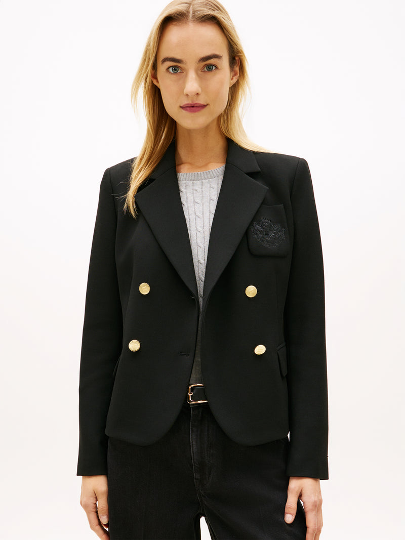 An image of the Tommy Hilfiger TH Crest Embroidery Slim Fit Blazer