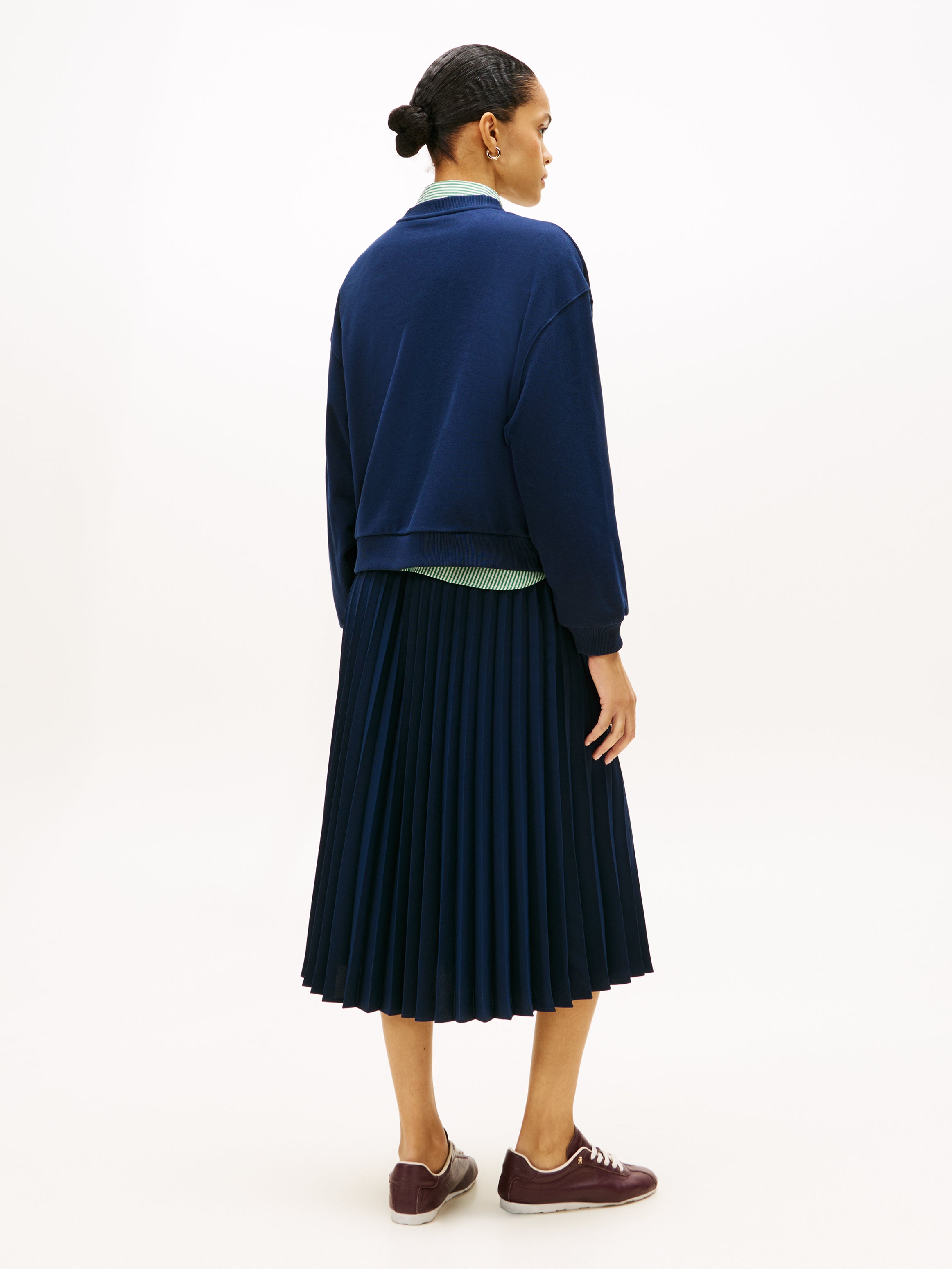 An image of the Tommy Hilfiger Gold Btn Script Terry Sweatshirt