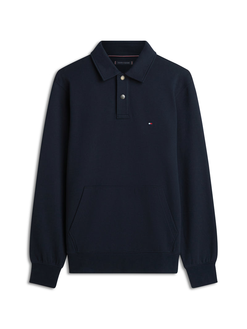 An image of the Tommy Hilfiger Essential Terry Polo Snap Sweat