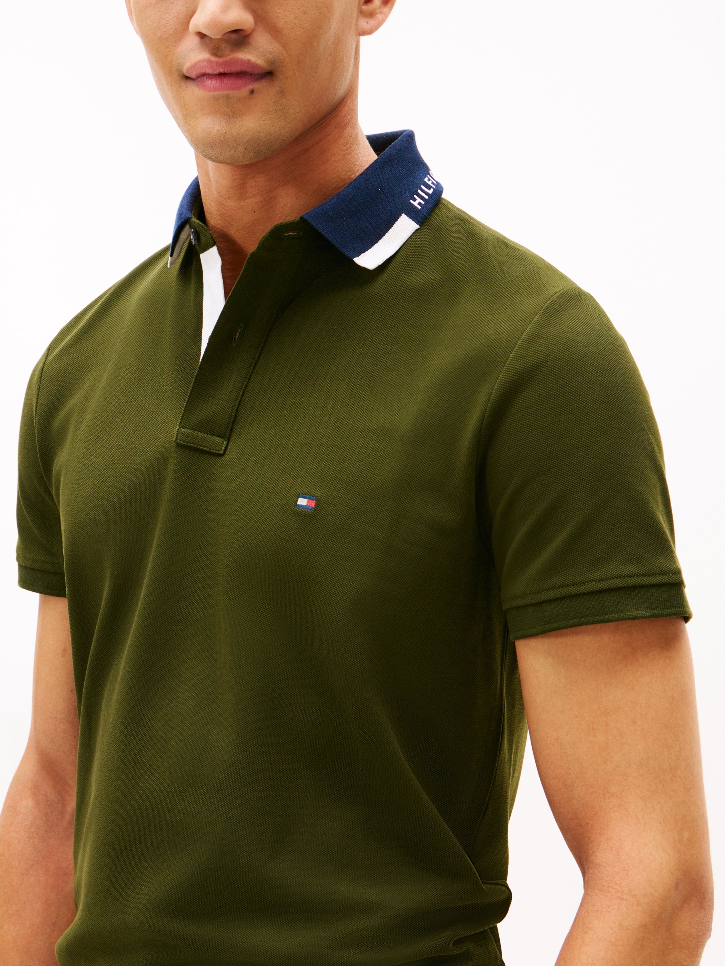 An image of the Tommy Hilfiger Pique Grafic Collar Reg Polo