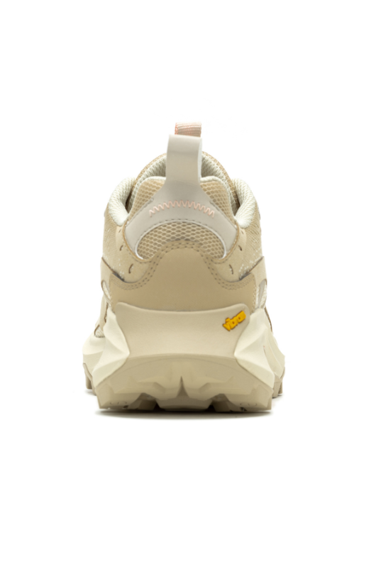 Merrell Moab Speed 2 Trainer. A pair of lightweight hiking trainers made from recycled materials, in the colour khaki.