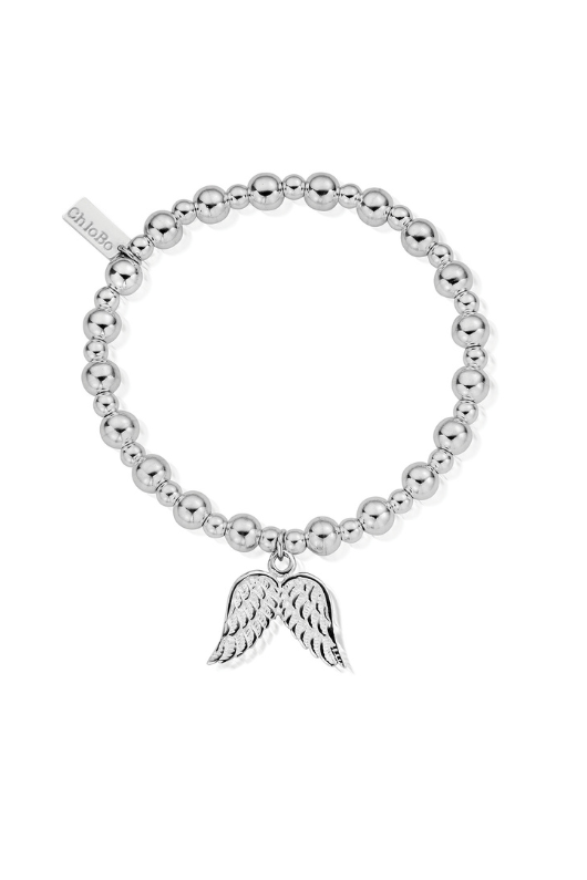 An image of the ChloBo Mini Small Ball Double Angel Wing Bracelet