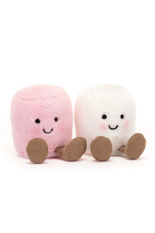 An image of the Jellycat Jellycat Amuseables Pink and White Marshmallows