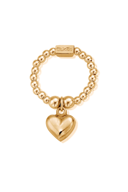 An image of the ChloBo Mini Puffed Heart Ring Medium
