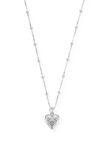 Bobble Chain Decorated Heart Necklace