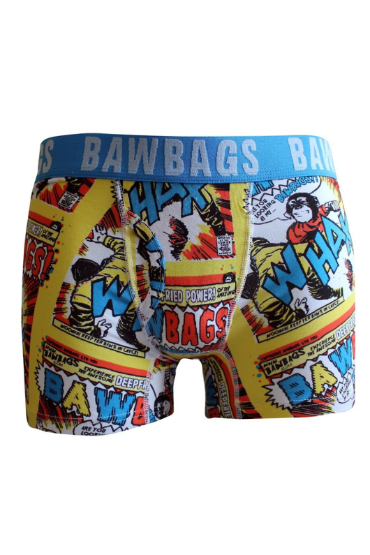 An image of the Bawbags Cool De Sacs New Hero Technical Boxer Shorts in the colour Yellow.