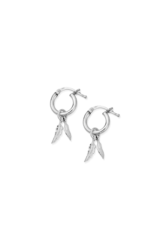 An image of the ChloBo Double Feather Small Hoops