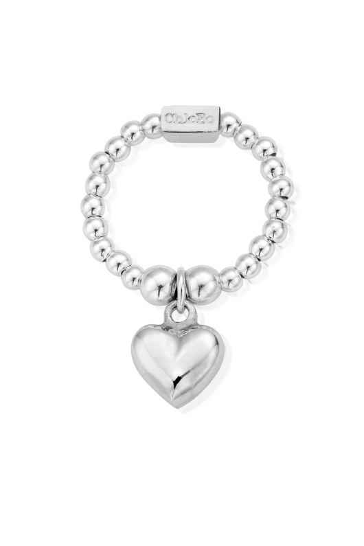 An image of the ChloBo Mini Puffed Heart Ring Medium