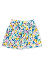 Kite Panthera Skort. A skirt with built in shorts, featuring a multi-coloured leopard print.