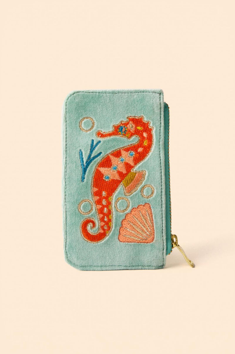 An image of the Powder Velvet Card Holder
