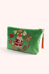 An image of the Powder Velvet Zip Pouch