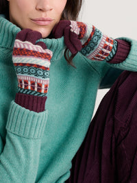 An image of the Seasalt Very Clever Gloves Goldfinch Dusky Jade Multi