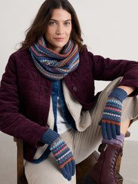 An image of the Seasalt Very Clever Gloves Goldfinch Dusky Jade Multi