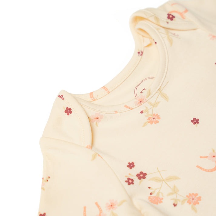 An image of the Eleanor Charles The Horseshoe Floral Print Bodysuit
