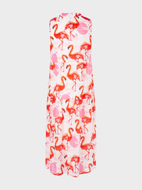 An image of the Marc Cain Flamingo Tiered Dress