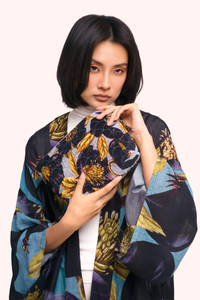 Hellebore Quilted Velvet Washbag