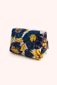 Hellebore Quilted Velvet Washbag