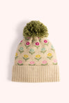 An image of the Powder Willow Ditsy Flower Pompom Hat