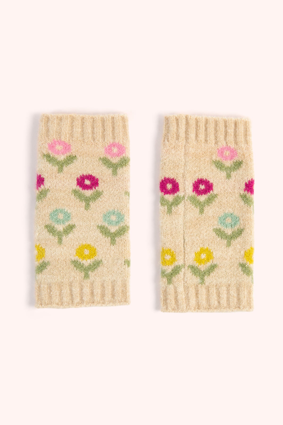 An image of the Powder Willow Ditsy Flower Wrist Warmers