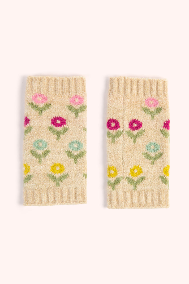 An image of the Powder Willow Ditsy Flower Wrist Warmers