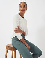 An image of the Crew Clothing Perfect Slub Crew Neck T-Shirt