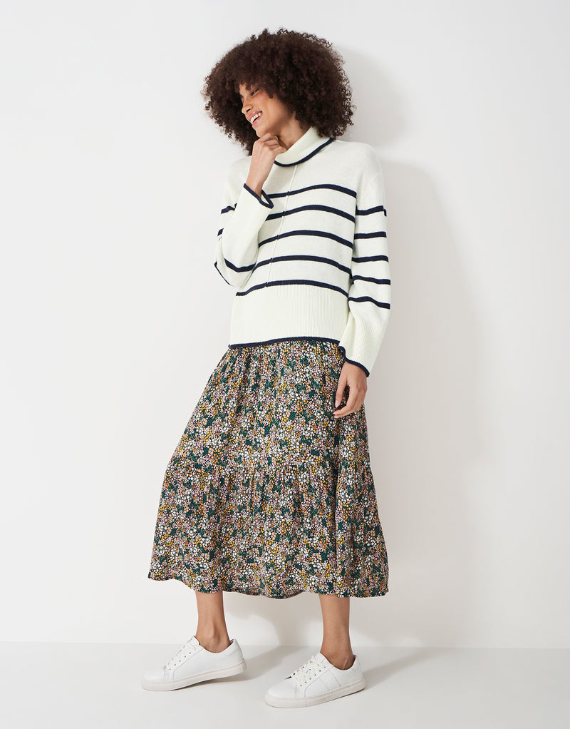 An image of the Crew Clothing Wide Sleeve Roll Neck Jumper