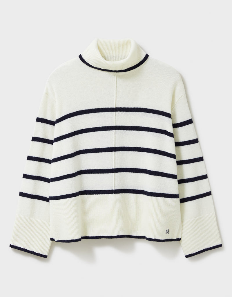 An image of the Crew Clothing Wide Sleeve Roll Neck Jumper