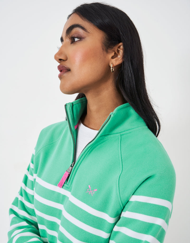 An image of the Crew Clothing Half Zip Sweatshirt