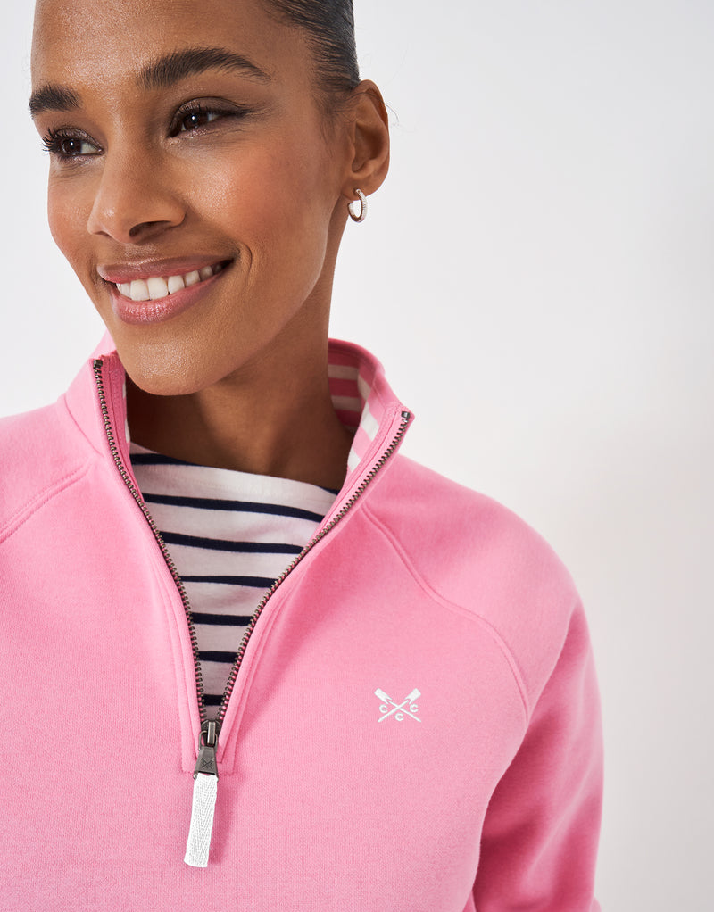 An image of the Crew Clothing Half Zip Sweatshirt