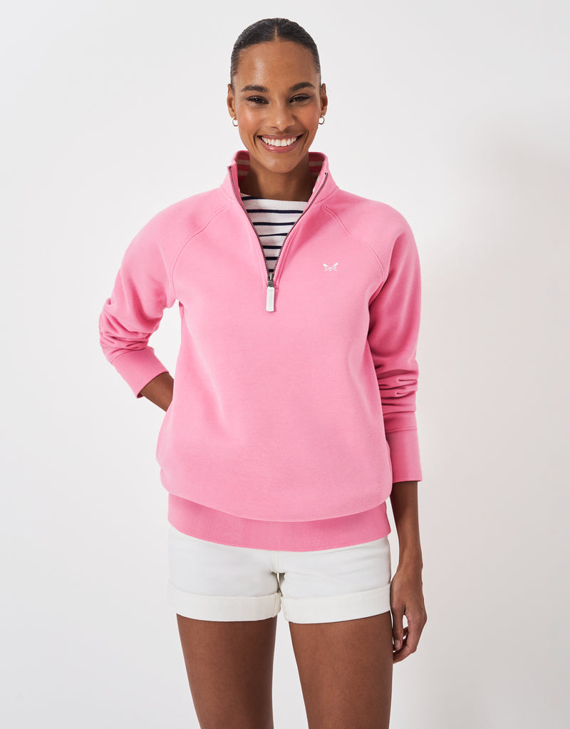 An image of the Crew Clothing Half Zip Sweatshirt