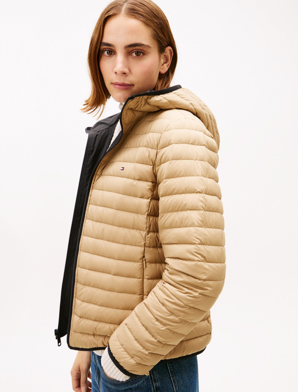 An image of the Tommy Hilfiger Stretch Nylon Down Jacket