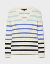An image of the Crew Clothing Heritage Cable V-Neck Jumper