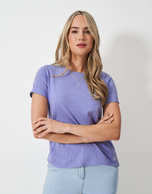 An image of the Crew Clothing Slub Crew Neck Tee