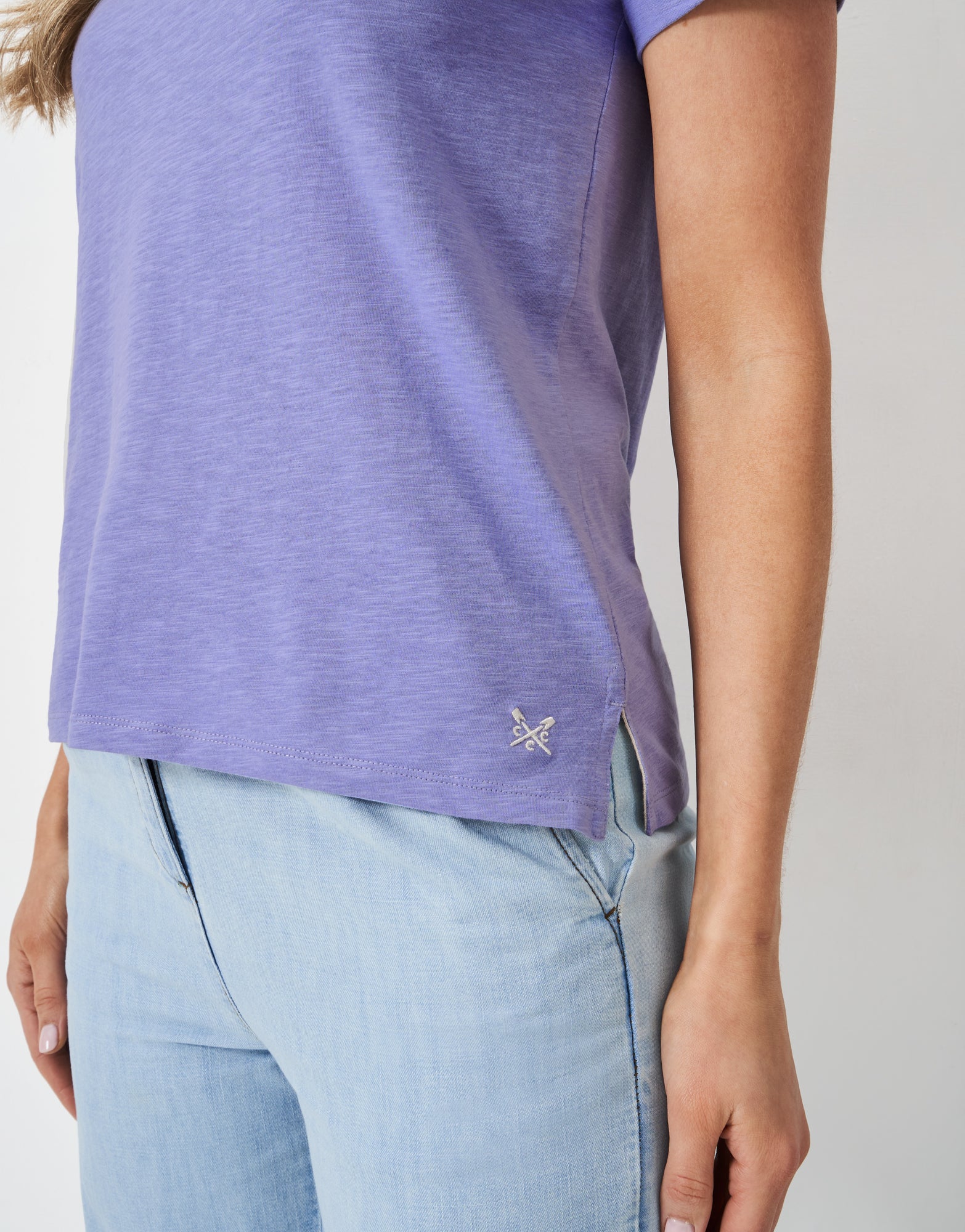 An image of the Crew Clothing Slub Crew Neck Tee