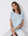 An image of the Crew Clothing Stripe Crew Neck Slub T-Shirt