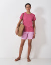 An image of the Crew Clothing Stripe Crew Neck Slub T-Shirt