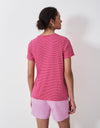 An image of the Crew Clothing Stripe Crew Neck Slub T-Shirt