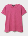 An image of the Crew Clothing Stripe Crew Neck Slub T-Shirt