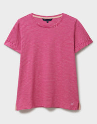 An image of the Crew Clothing Stripe Crew Neck Slub T-Shirt