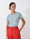 An image of the Crew Clothing Stripe Crew Neck Slub T-Shirt