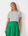 An image of the Crew Clothing Striped Pique T-Shirt