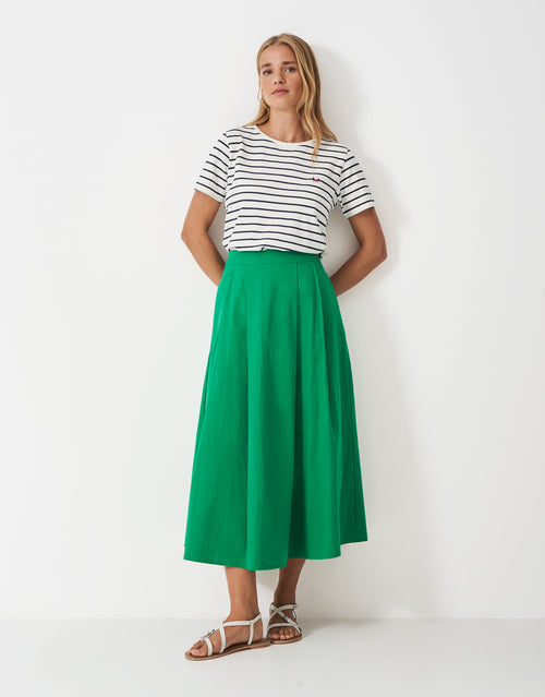 An image of the Crew Clothing Striped Pique T-Shirt