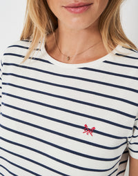 An image of the Crew Clothing Striped Pique T-Shirt