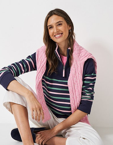 An image of the Crew Clothing Half Zip Sweatshirt