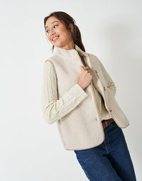 An image of the Crew Clothing Borg Gilet